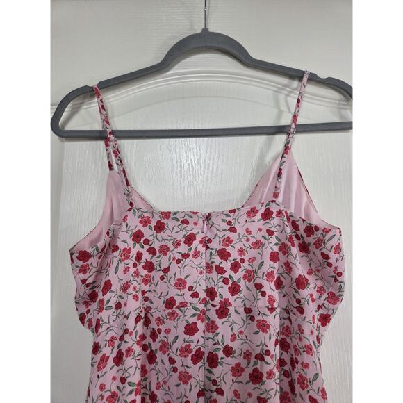 Lulus Reason For Romance Pink Floral Surplice Ruffled Midi Dress, Size Small - Picture 11 of 14